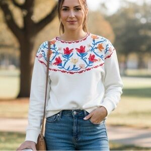 ZARA floral sweatshirt. Size S NWOT